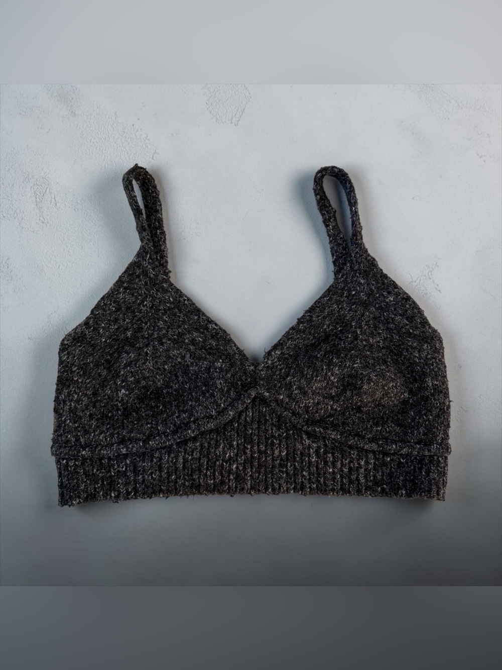 Zara Dark Charcoal Knit Bralette
